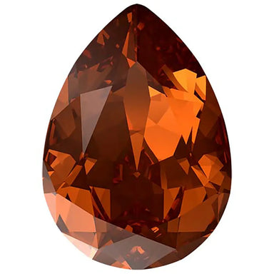 Swarovski Fancy Stones Pear (4320) Smoked Amber - Bluestreak Crystals