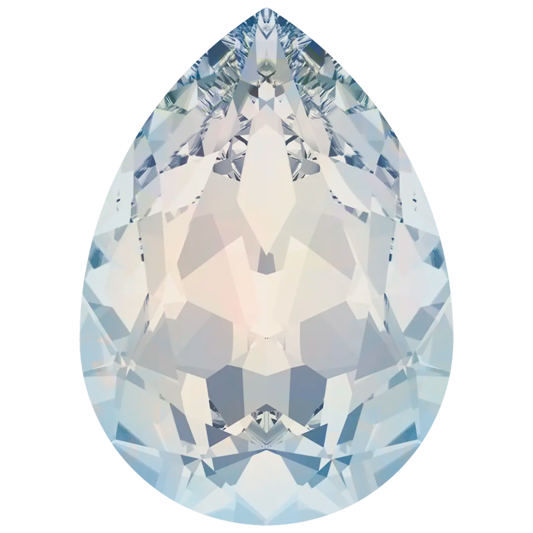 Swarovski Fancy Stones Pear (4320) White Opal - Bluestreak Crystals