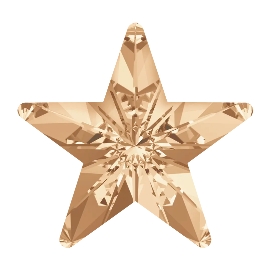 Swarovski Fancy Stones Star (4745) Crystal Golden Shadow - Bluestreak Crystals