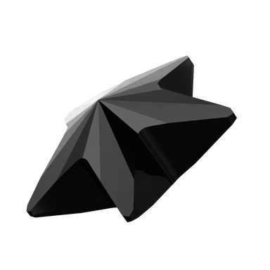 Swarovski Fancy Stones Star (4745) Jet UNFOILED - Bluestreak Crystals