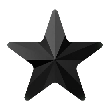 Swarovski Fancy Stones Star (4745) Jet UNFOILED - Bluestreak Crystals