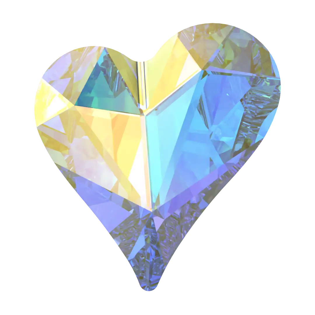 Swarovski Fancy Stones Sweet Heart (4809) Crystal AB - Bluestreak Crystals