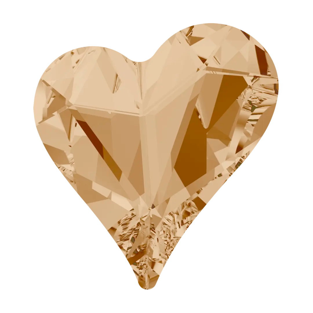 Swarovski Fancy Stones Sweet Heart (4809) Crystal Golden Shadow - Bluestreak Crystals