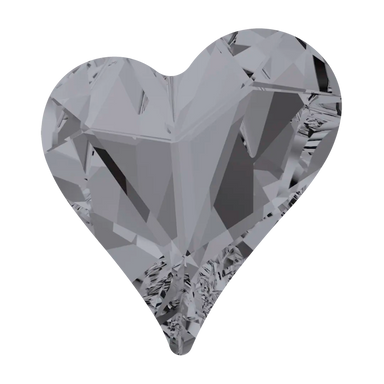 Swarovski Fancy Stones Sweet Heart (4809) Crystal Silver Night UNFOILED - Bluestreak Crystals