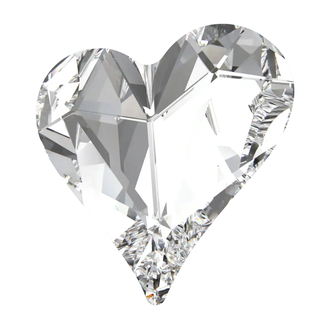 Swarovski Fancy Stones Sweet Heart (4809) Crystal - Bluestreak Crystals