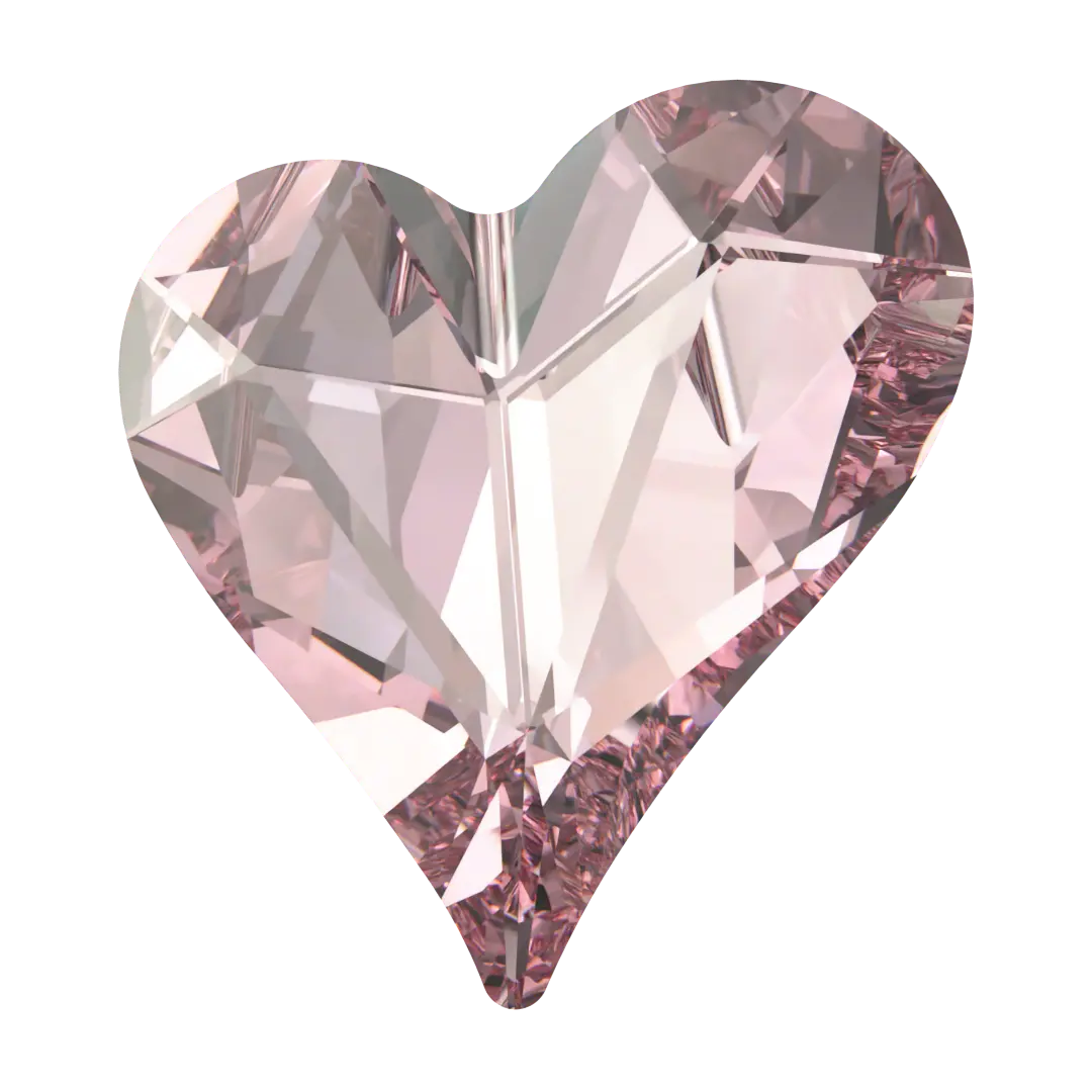 Swarovski Fancy Stones Sweet Heart (4809) Rosaline - Bluestreak Crystals