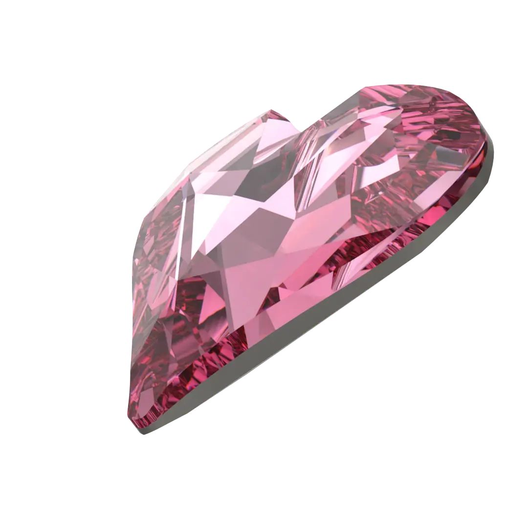 Swarovski Fancy Stones Sweet Heart (4809) Rose - Bluestreak Crystals
