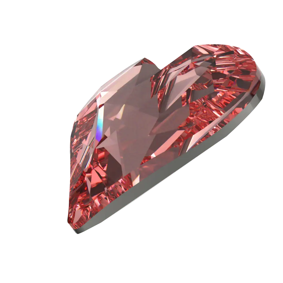 Swarovski Fancy Stones Sweet Heart (4809) Rose Peach - Bluestreak Crystals