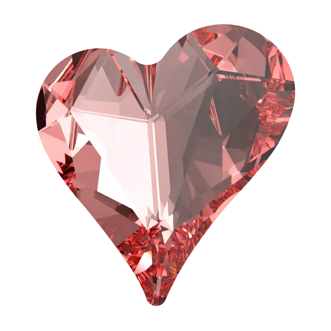 Swarovski Fancy Stones Sweet Heart (4809) Rose Peach - Bluestreak Crystals