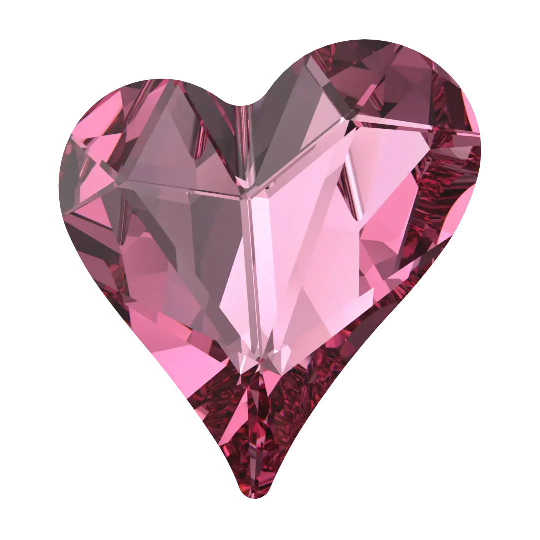Swarovski Fancy Stones Sweet Heart (4809) Rose - Bluestreak Crystals