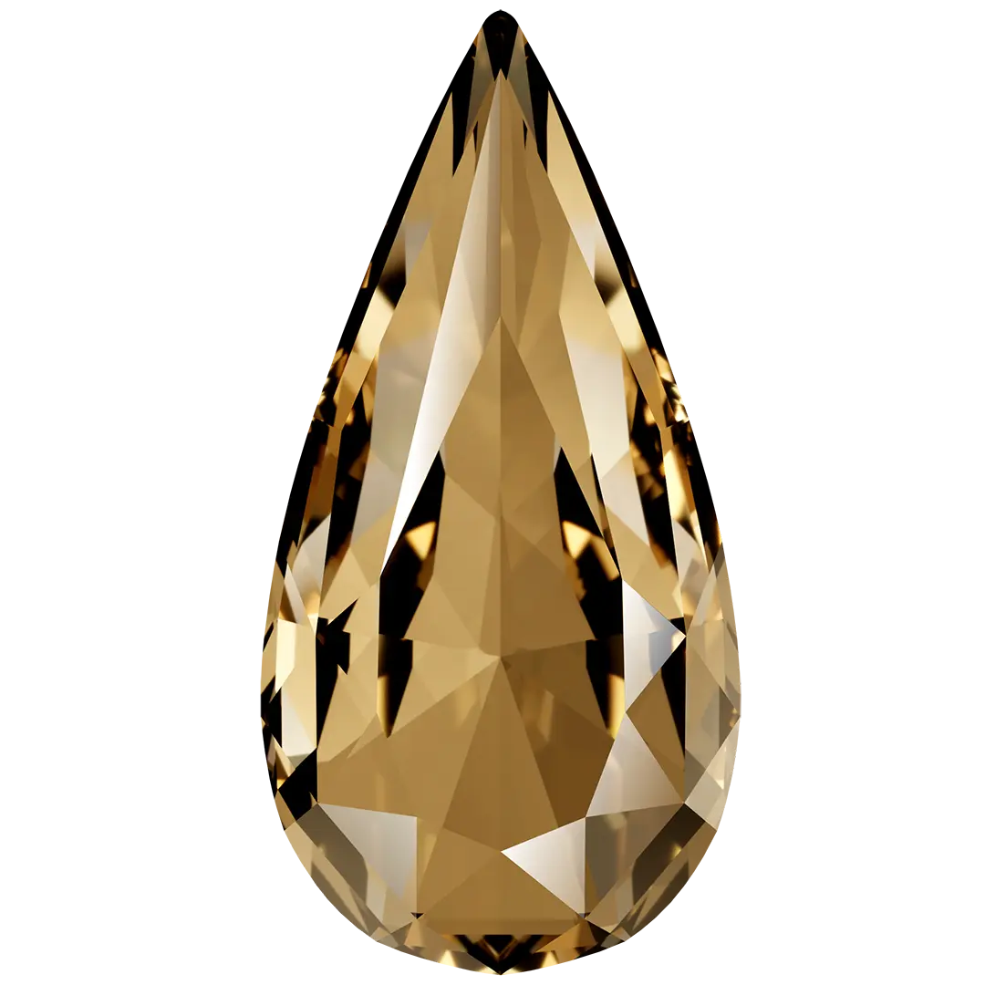 Swarovski Fancy Stones Teardrop (4322) Crystal Golden Shadow - Bluestreak Crystals