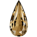 Swarovski Fancy Stones Teardrop (4322) Crystal Golden Shadow - Bluestreak Crystals