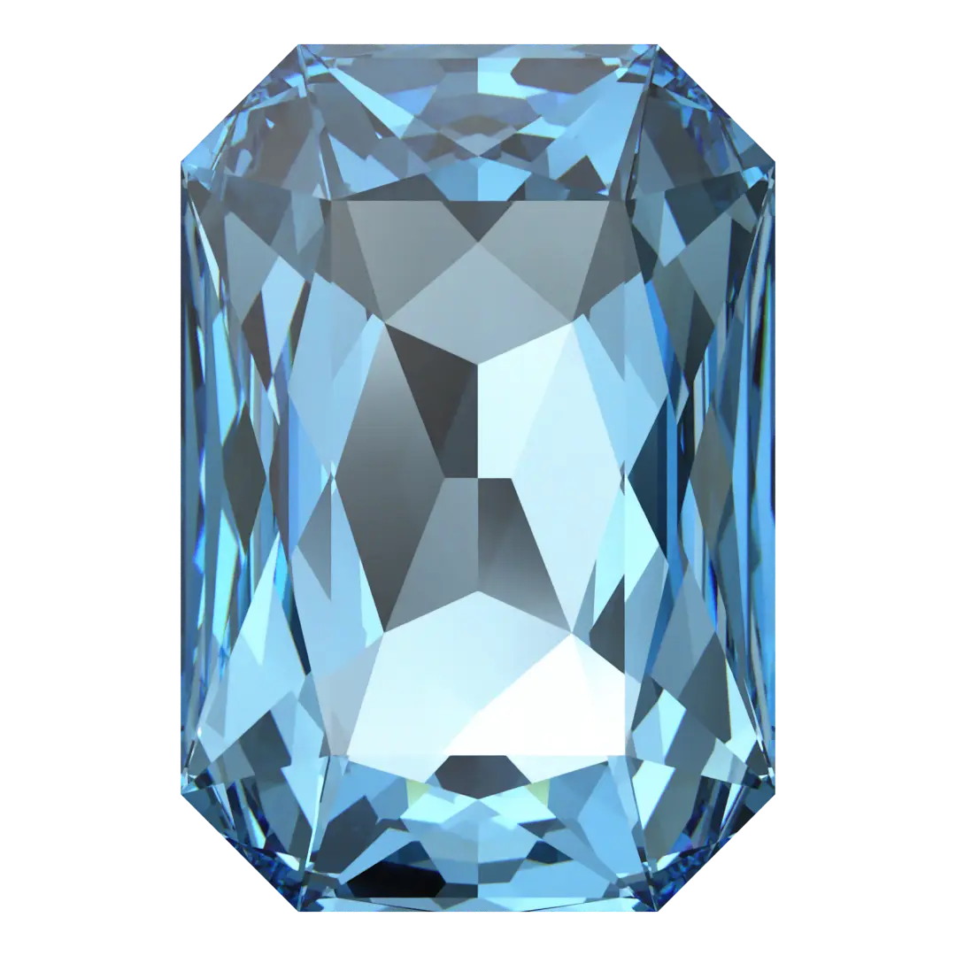 Swarovski Fancy Stones Thin Octagon (4627) Aquamarine - Bluestreak Crystals