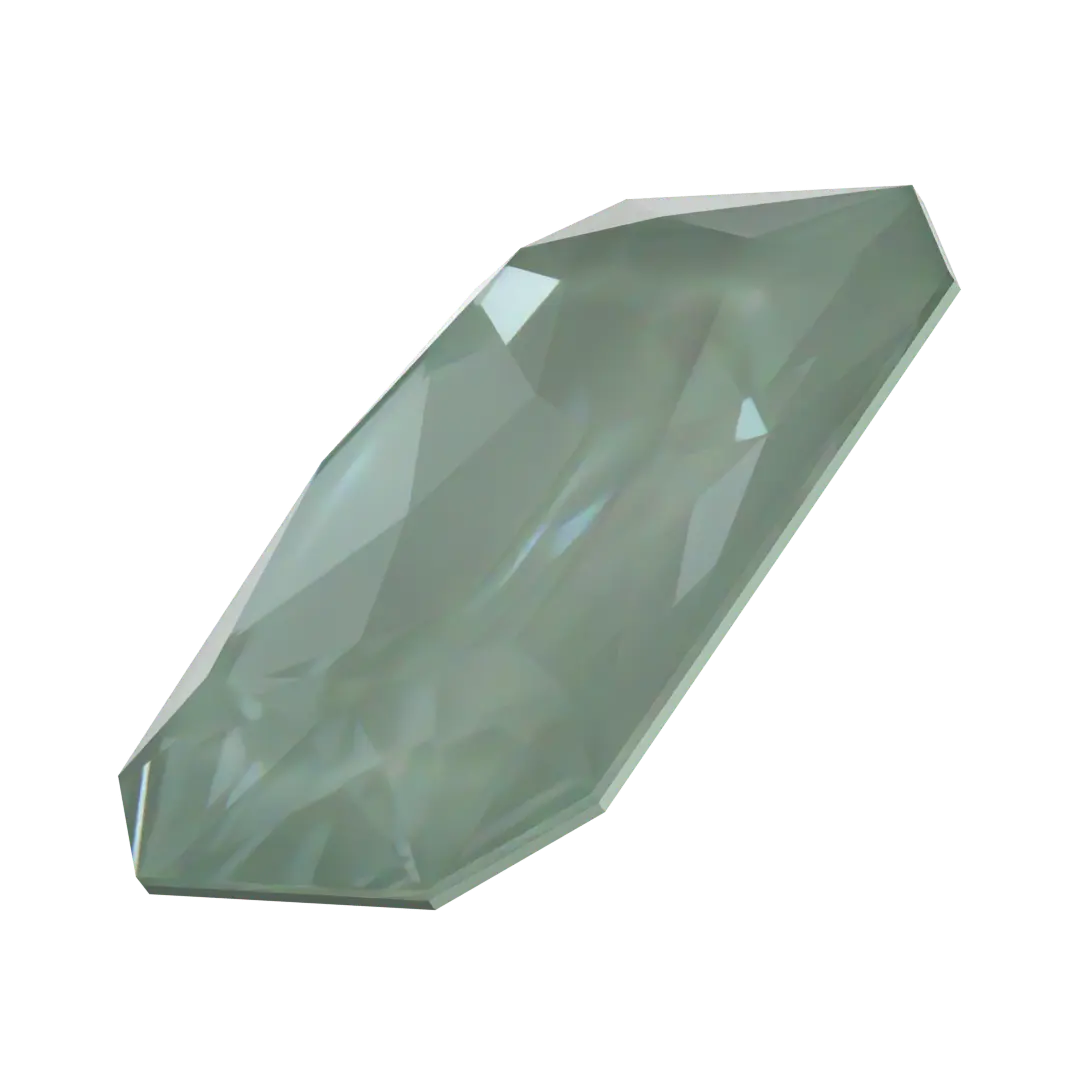 Swarovski Fancy Stones Thin Octagon (4627) Crystal Agave Ignite UNFOILED - Bluestreak Crystals