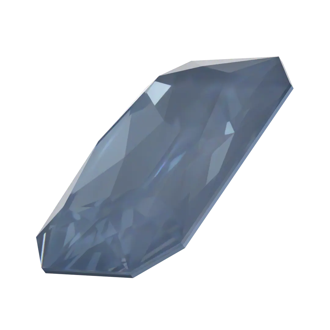 Swarovski Fancy Stones Thin Octagon (4627) Crystal Denim Ignite UNFOILED - Bluestreak Crystals