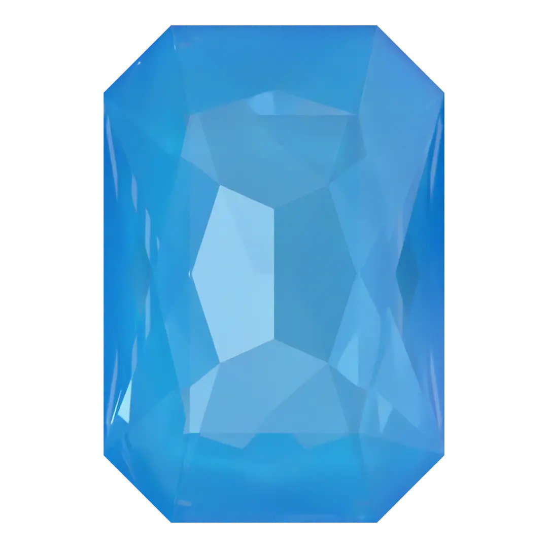 Swarovski Fancy Stones Thin Octagon (4627) Crystal Electric Blue Ignite UNFOILED - Bluestreak Crystals