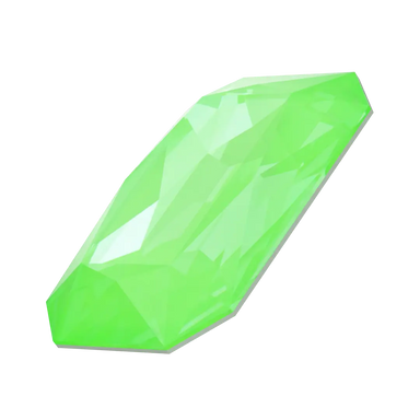 Swarovski Fancy Stones Thin Octagon (4627) Crystal Electric Green Ignite UNFOILED - Bluestreak Crystals