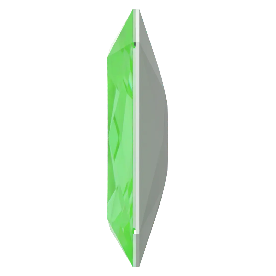 Swarovski Fancy Stones Thin Octagon (4627) Crystal Electric Green Ignite UNFOILED - Bluestreak Crystals