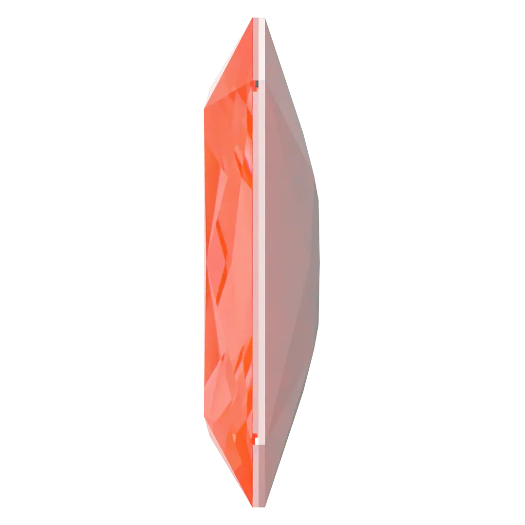 Swarovski Fancy Stones Thin Octagon (4627) Crystal Electric Orange Ignite UNFOILED - Bluestreak Crystals