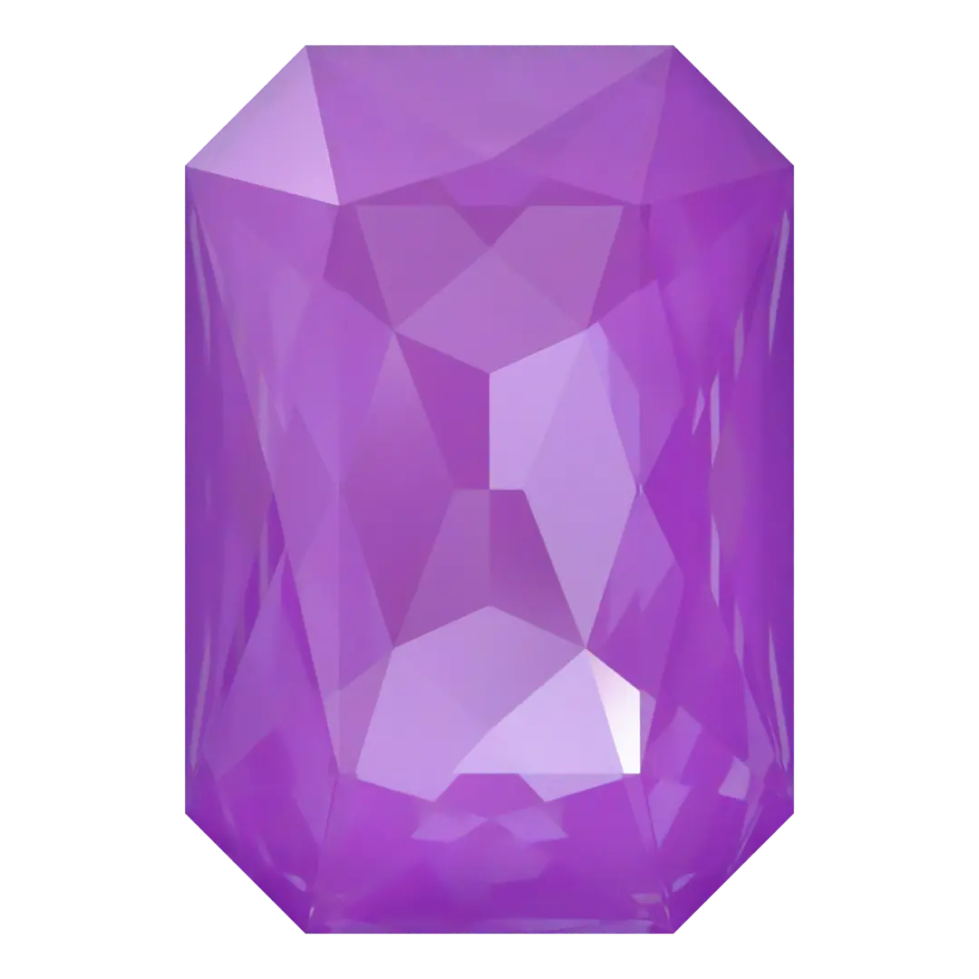 Swarovski Fancy Stones Thin Octagon (4627) Crystal Electric Violet Ignite UNFOILED - Bluestreak Crystals