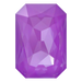 Swarovski Fancy Stones Thin Octagon (4627) Crystal Electric Violet Ignite UNFOILED - Bluestreak Crystals