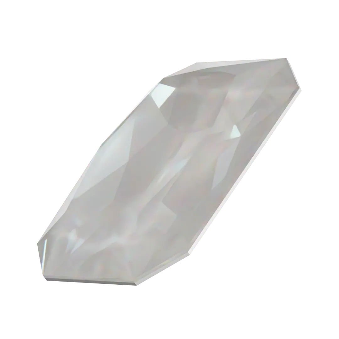Swarovski Fancy Stones Thin Octagon (4627) Crystal Electric White Ignite UNFOILED - Bluestreak Crystals