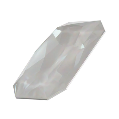 Swarovski Fancy Stones Thin Octagon (4627) Crystal Electric White Ignite UNFOILED - Bluestreak Crystals