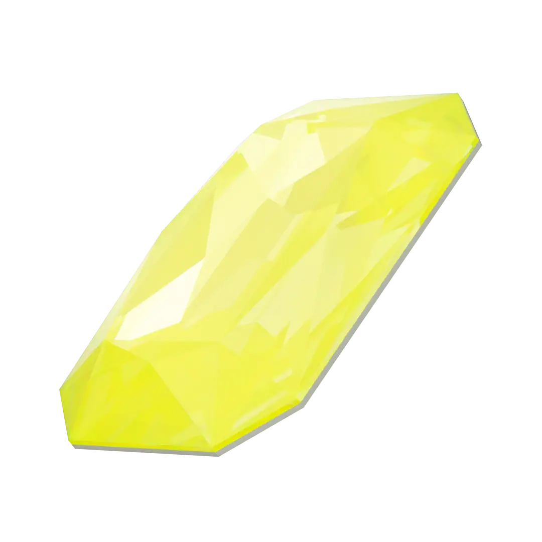 Swarovski Fancy Stones Thin Octagon (4627) Crystal Electric Yellow Ignite UNFOILED - Bluestreak Crystals