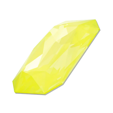 Swarovski Fancy Stones Thin Octagon (4627) Crystal Electric Yellow Ignite UNFOILED - Bluestreak Crystals
