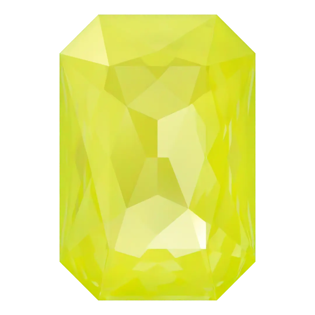 Swarovski Fancy Stones Thin Octagon (4627) Crystal Electric Yellow Ignite UNFOILED - Bluestreak Crystals