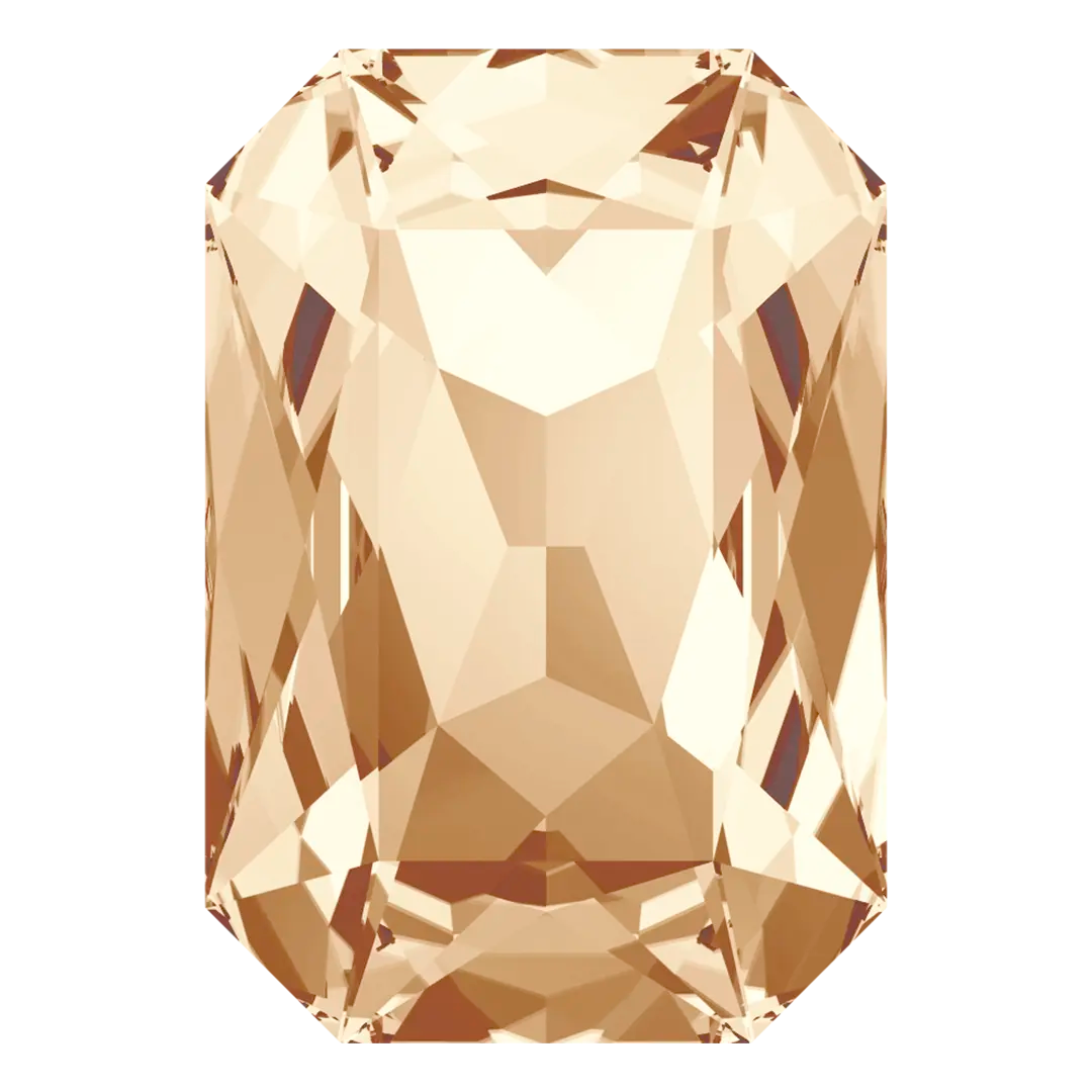 Swarovski Fancy Stones Thin Octagon (4627) Crystal Golden Shadow - Bluestreak Crystals