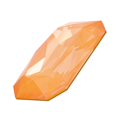 Swarovski Fancy Stones Thin Octagon (4627) Crystal Mango Ignite UNFOILED - Bluestreak Crystals