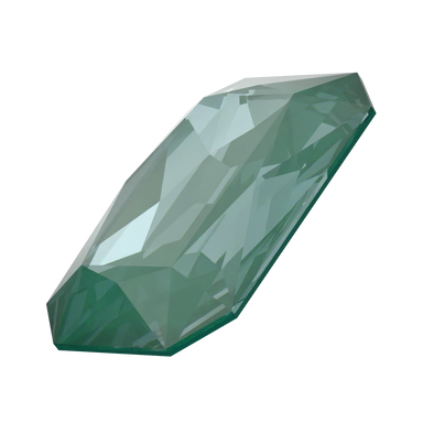 Swarovski Fancy Stones Thin Octagon (4627) Crystal Pine Green Ignite UNFOILED - Bluestreak Crystals