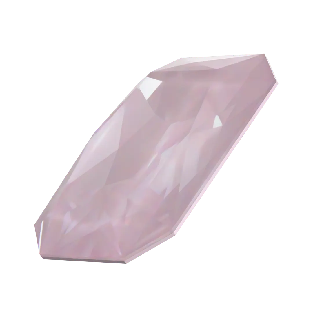 Swarovski Fancy Stones Thin Octagon (4627) Crystal Soft Rose Ignite - Bluestreak Crystals