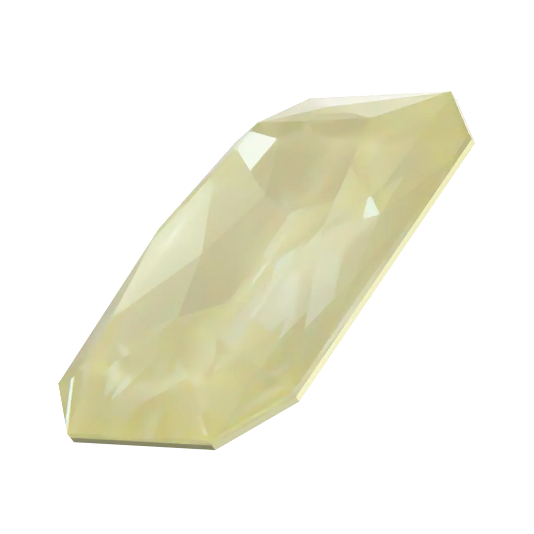 Swarovski Fancy Stones Thin Octagon (4627) Crystal Soft Yellow Ignite - Bluestreak Crystals