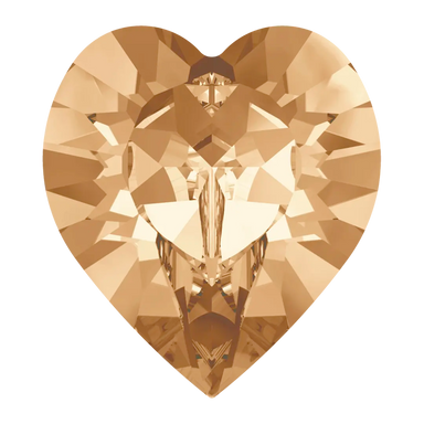 Swarovski Fancy Stones Xilion Heart (4884) Crystal Golden Shadow - Bluestreak Crystals