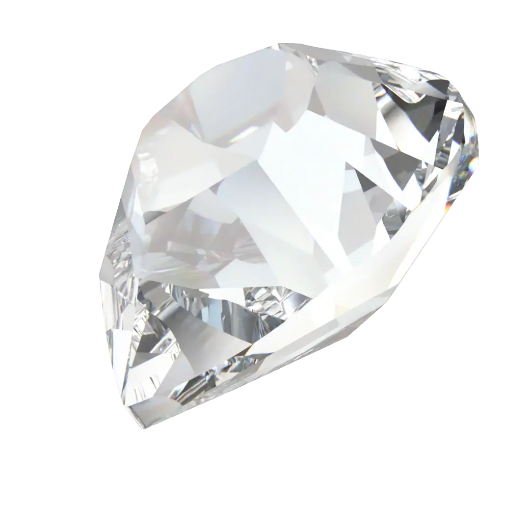 Swarovski Fancy Stones Xilion Heart (4884) Crystal Ignite UNFOILED - Bluestreak Crystals