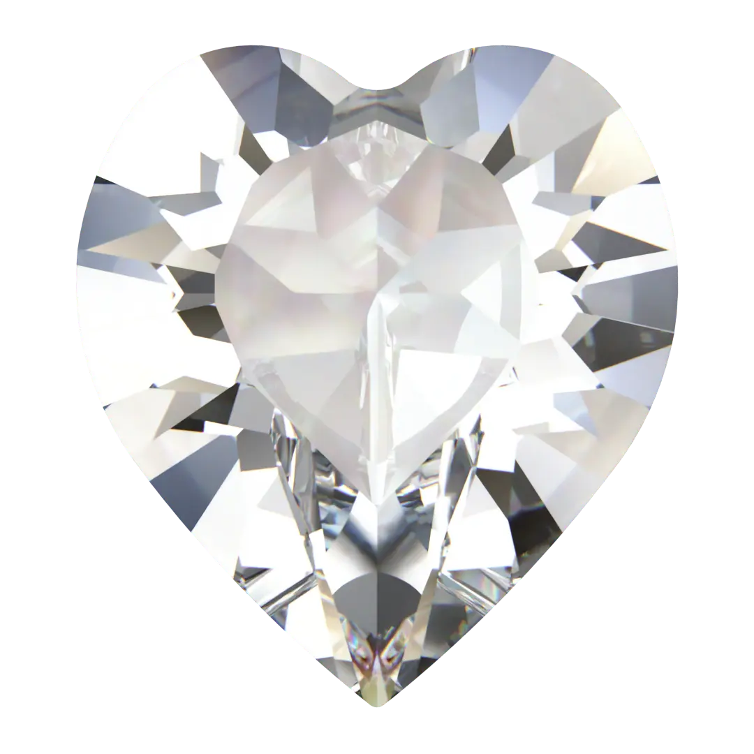 Swarovski Fancy Stones Xilion Heart (4884) Crystal Ignite UNFOILED - Bluestreak Crystals