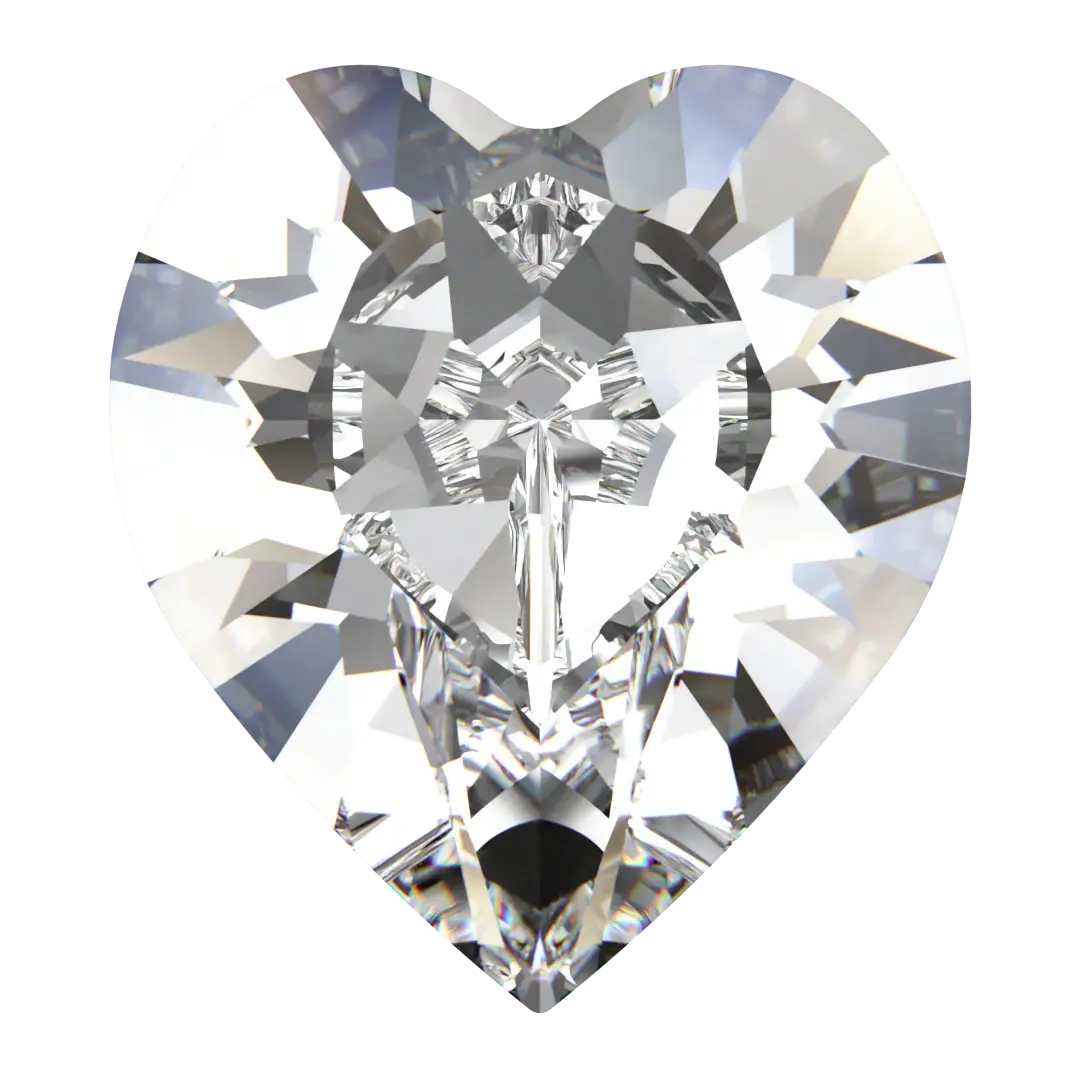 Swarovski Fancy Stones Xilion Heart (4884) Crystal - Bluestreak Crystals