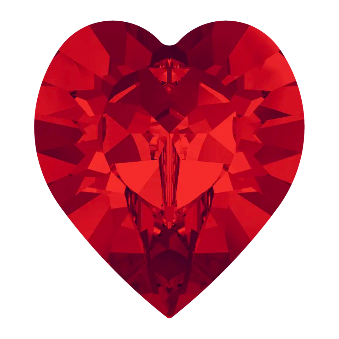 Swarovski Fancy Stones Xilion Heart (4884) Light Siam - Bluestreak Crystals