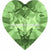 Swarovski Fancy Stones Xilion Heart (4884) Peridot-Swarovski Fancy Stones-5.5x5mm - Pack of 360 (Wholesale)-Bluestreak Crystals