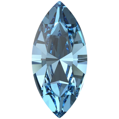 Swarovski Fancy Stones Xilion Navette (4228) Aquamarine - Bluestreak Crystals
