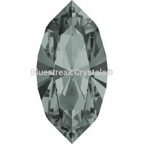 Swarovski Fancy Stones Xilion Navette (4228) Black Diamond-Swarovski Fancy Stones-4x2mm - Pack of 720 (Wholesale)-Bluestreak Crystals