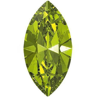Swarovski Fancy Stones Xilion Navette (4228) Citrus Green - Bluestreak Crystals