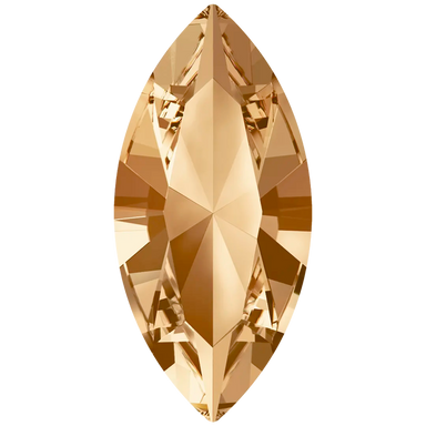 Swarovski Fancy Stones Xilion Navette (4228) Crystal Golden Shadow - Bluestreak Crystals