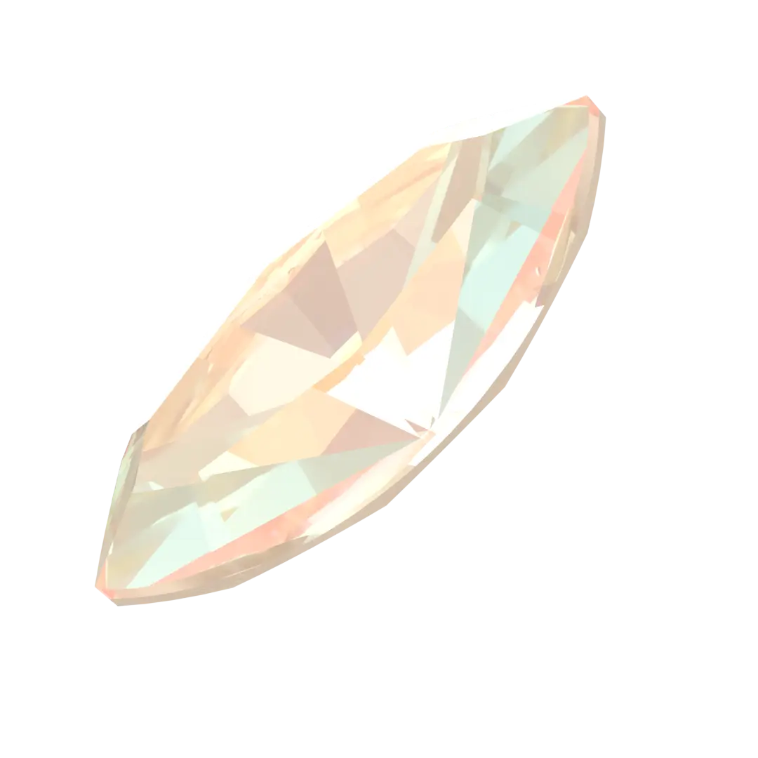 Swarovski Fancy Stones Xilion Navette (4228) Crystal Ivory Cream Delite UNFOILED - Bluestreak Crystals