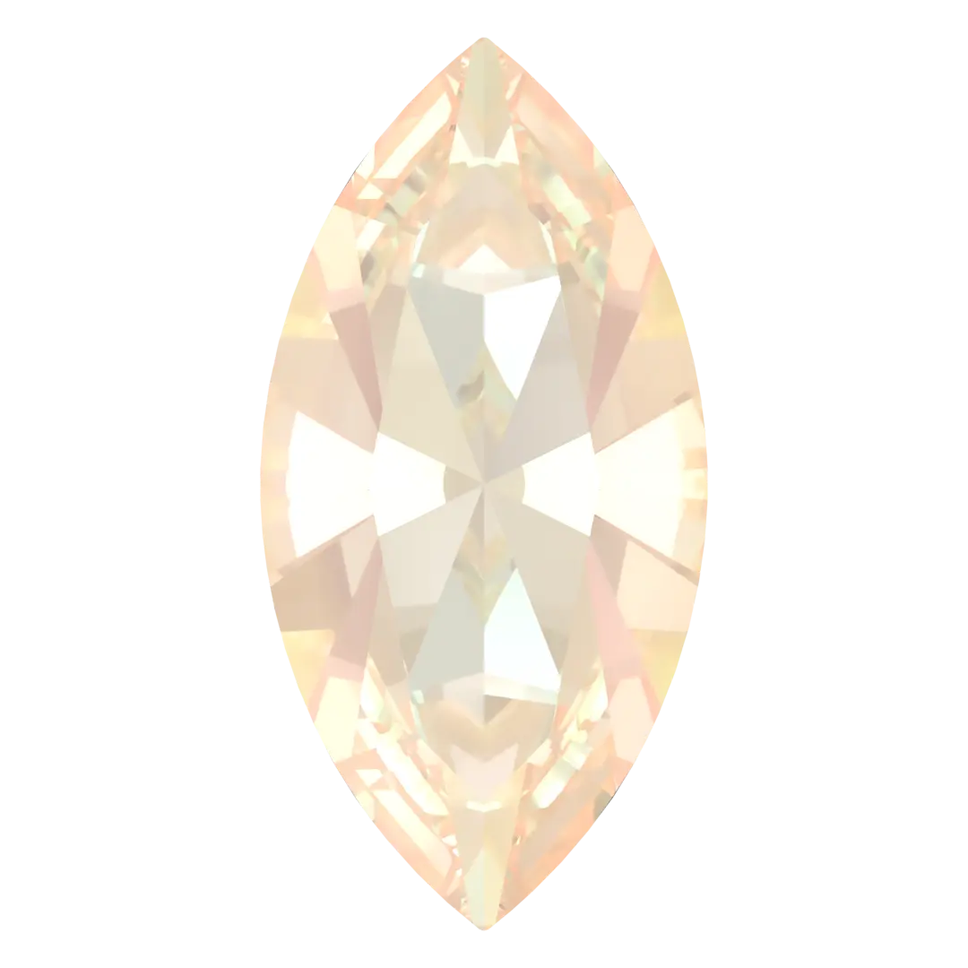 Swarovski Fancy Stones Xilion Navette (4228) Crystal Ivory Cream Delite UNFOILED - Bluestreak Crystals