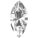 Swarovski Fancy Stones Xilion Navette (4228) Crystal - Bluestreak Crystals