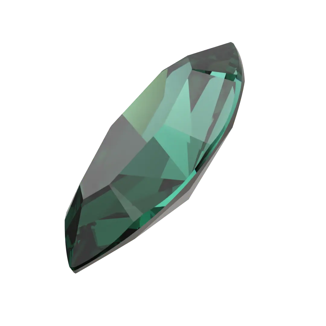 Swarovski Fancy Stones Xilion Navette (4228) Emerald - Bluestreak Crystals