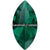 Swarovski Fancy Stones Xilion Navette (4228) Emerald Ignite UNFOILED-Swarovski Fancy Stones-6x3mm - Pack of 720 (Wholesale)-Bluestreak Crystals